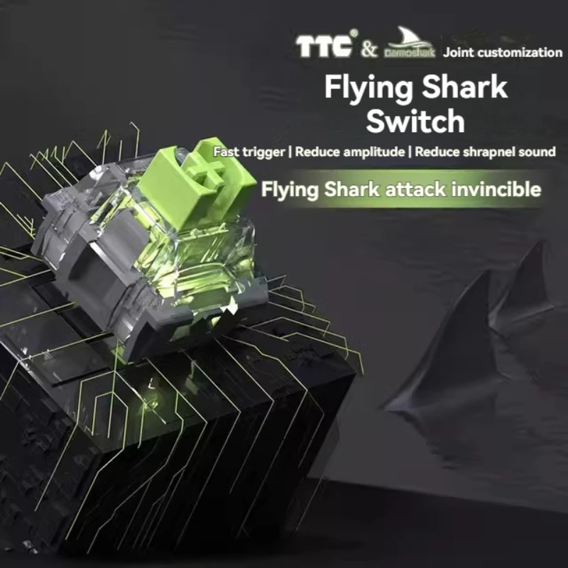 

TTC Flying Shark Switch Factory Lubracation Low Noise Customized Linear Switch Gaming 39g Quick Trigger for Mechanical Keyboards