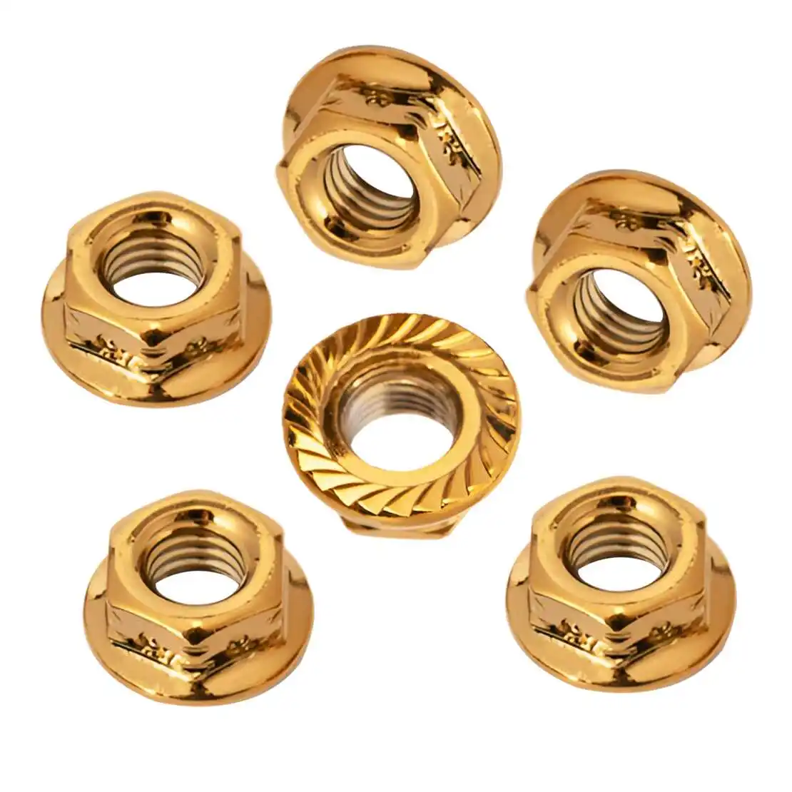 

6Pcs Flange M12 Hex Nut Bolt Screw Stainless Steel Universal for Motorcycle Bicycle