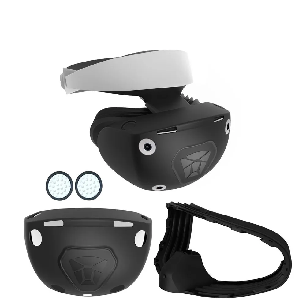 Headset Helmet Full Silicone Face Cover Guard Anti-scratch VR Shell Protective Case 2 in 1 VR Skin For PSVR2 Playstation VR2