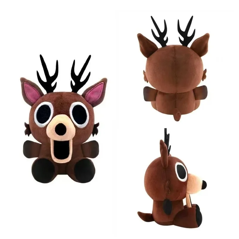 2026 Nuovo 99 notti nella foresta gioco di peluche merce marrone stand e sedersi alce cervo gufo bianco bambola di pezza cuscino per regali per bambini