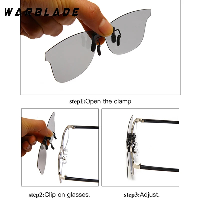 WarBLade Polarized Sunglasses Men Women Clip On Sunglasses UV400 Anti Glare Fishing Driving Goggle Glasses Eyewear Accessories