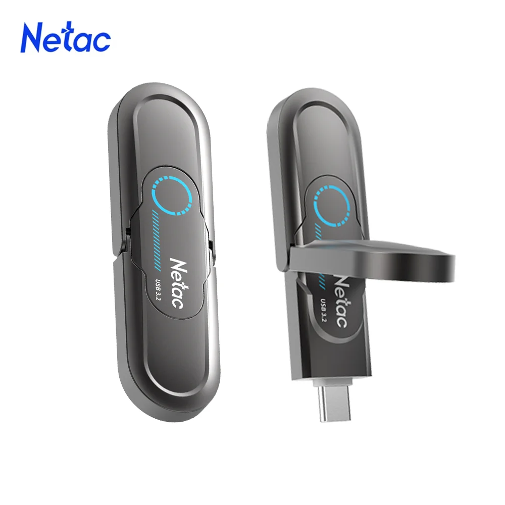 Netac USB Drive Flash 256G 512G 1T USB 3.2 Gen 2 High Speed Up to 1000MB/s US9 Pendrive Type-C Suitable for WIindows and Mac OS