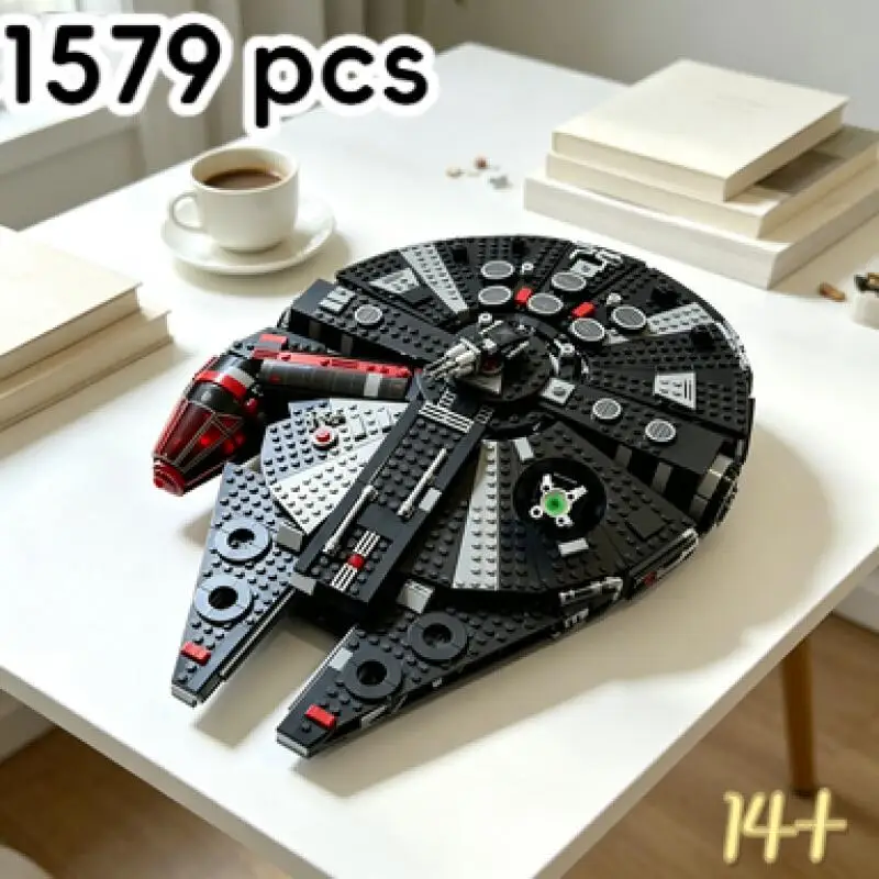 Big Sale 1579pcs Educational Moc Star Battle The Dark Falcon Model Building Blocks Bricks Creative Toy Gift