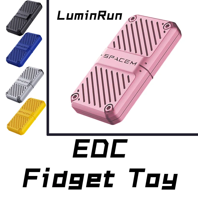 Alloy Fidget Slider - جهاز تخفيف التوتر المعدني الصامت لمكتب ADHD، هدية مثالية للبالغين والأطفال لعبة Fidget Spinner Fidget