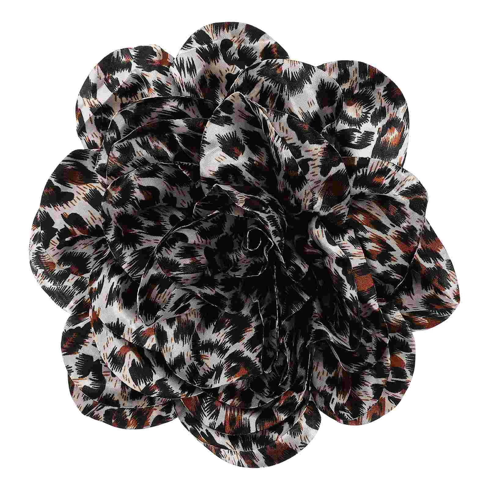 

Leopard Print Brooch Hair Pins Flowers Brooches for Dresses Handmade Accessories