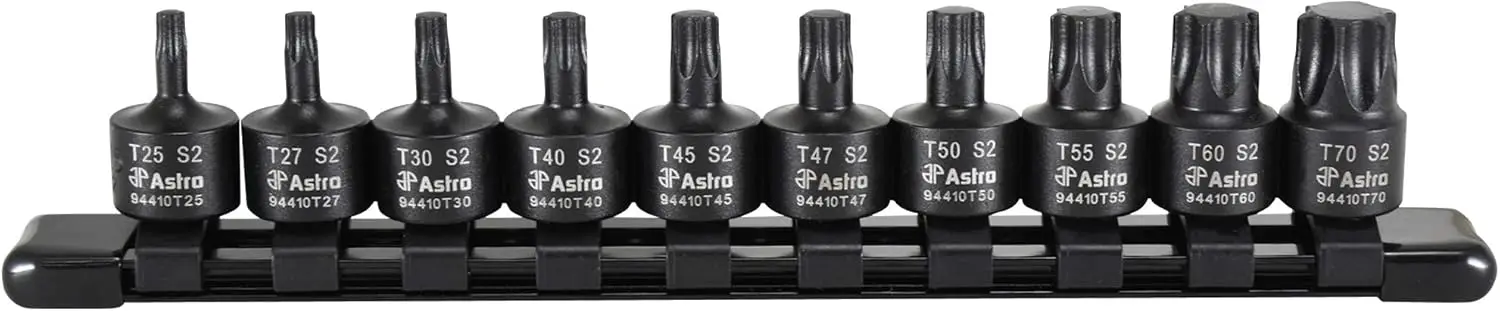 

Astro Pneumatic Tool 94410T 10-Piece 3/8' Drive Nano Impact Torx Bit Sockets