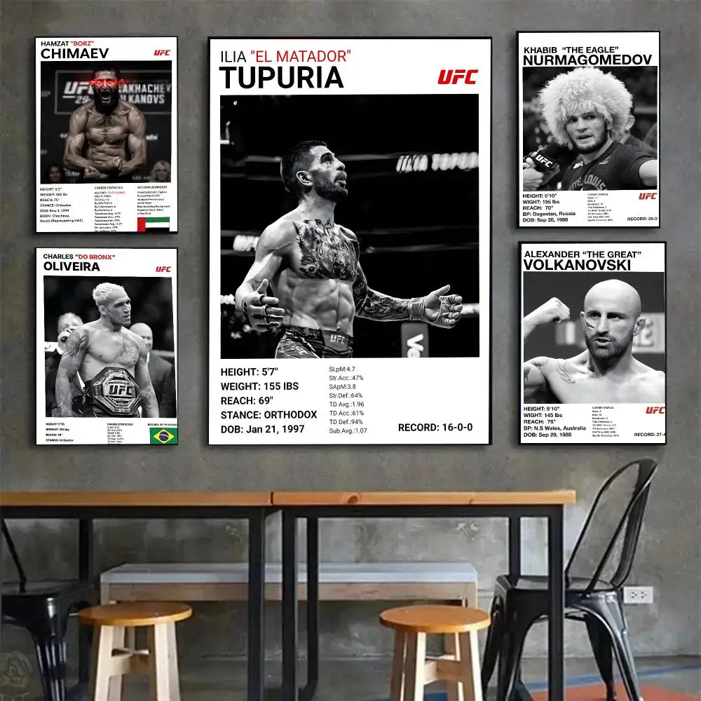 Sport Fighting Ufc Poster Painting Wall Art Mural for Living Room Home Decor and Gifts
