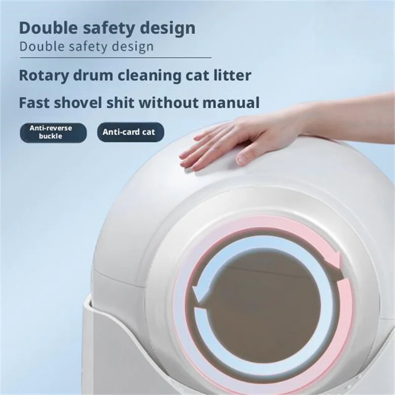 القط شبه التلقائي المجال صندوق الرمل تدوير برج المرحاض الممر سهلة التنظيف سلة المهملات الحيوانات الأليفة الاشياء Arjanuary قفص مغلق وعاء