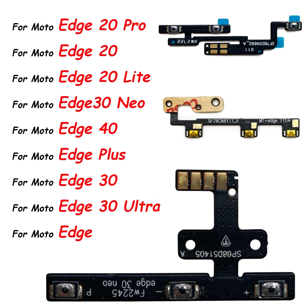 For Moto Edge 20 Lite Pro Edge 30 Fusion Neo Ultra Edge 40 Plus Power ON OFF Mute Switch Control Key Volume Button Flex Cable