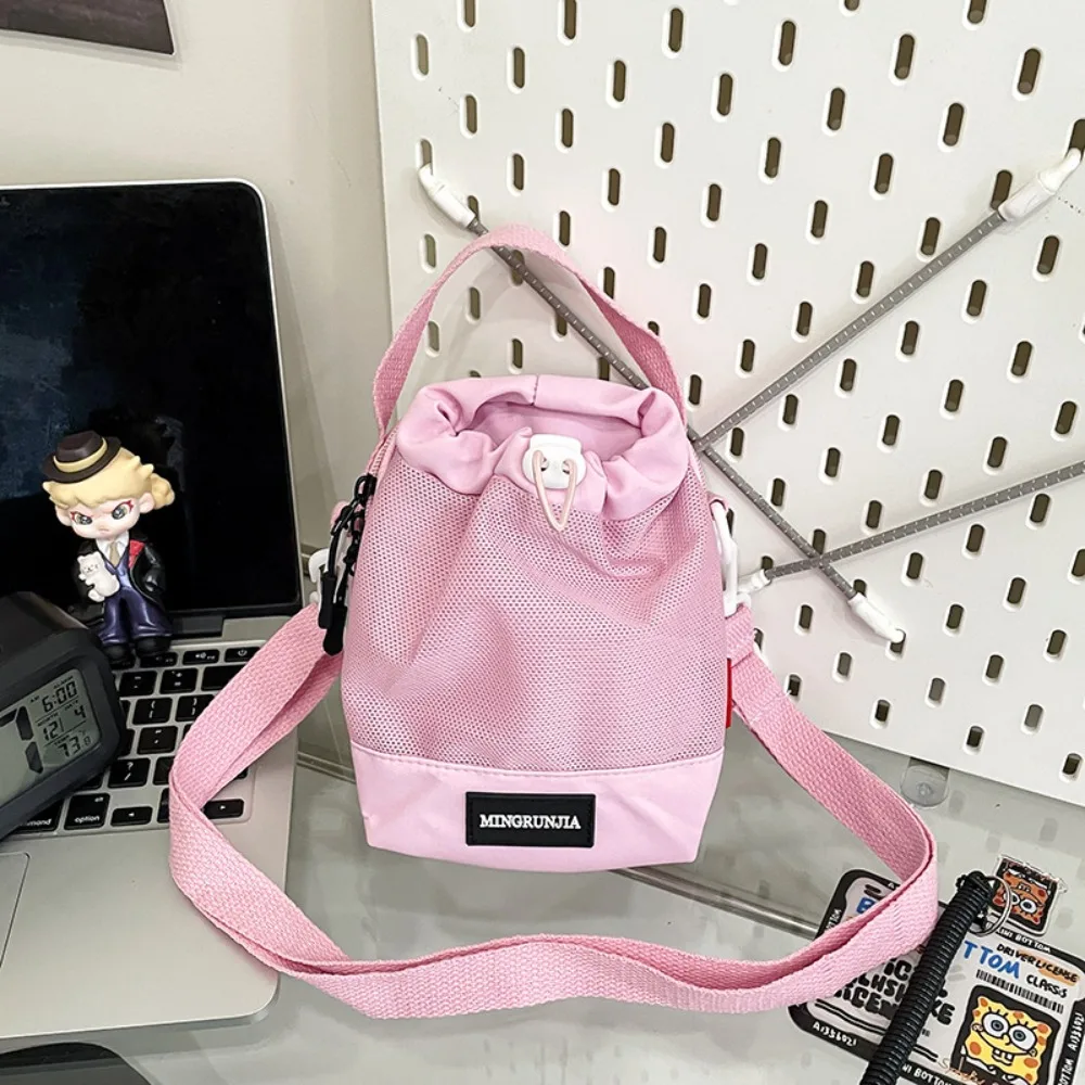 

Shoulder Strap Mesh Water Bottle Carrier Bag Quick Drying Nylon Water Bottle Holder Handle Large Opening