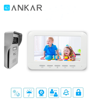 Ankartech 4 Wire VDP Home Wired Intercom Not Hikvision Intercom System Video Doorphone