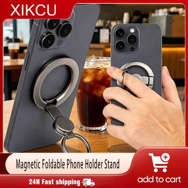 

Foldable Fidget Spinner & Phone Finger Ring Holder Magnetic Smartphone Stand Mount for Magsafe iPhone 17 16 15 14 13 12 Pro Max