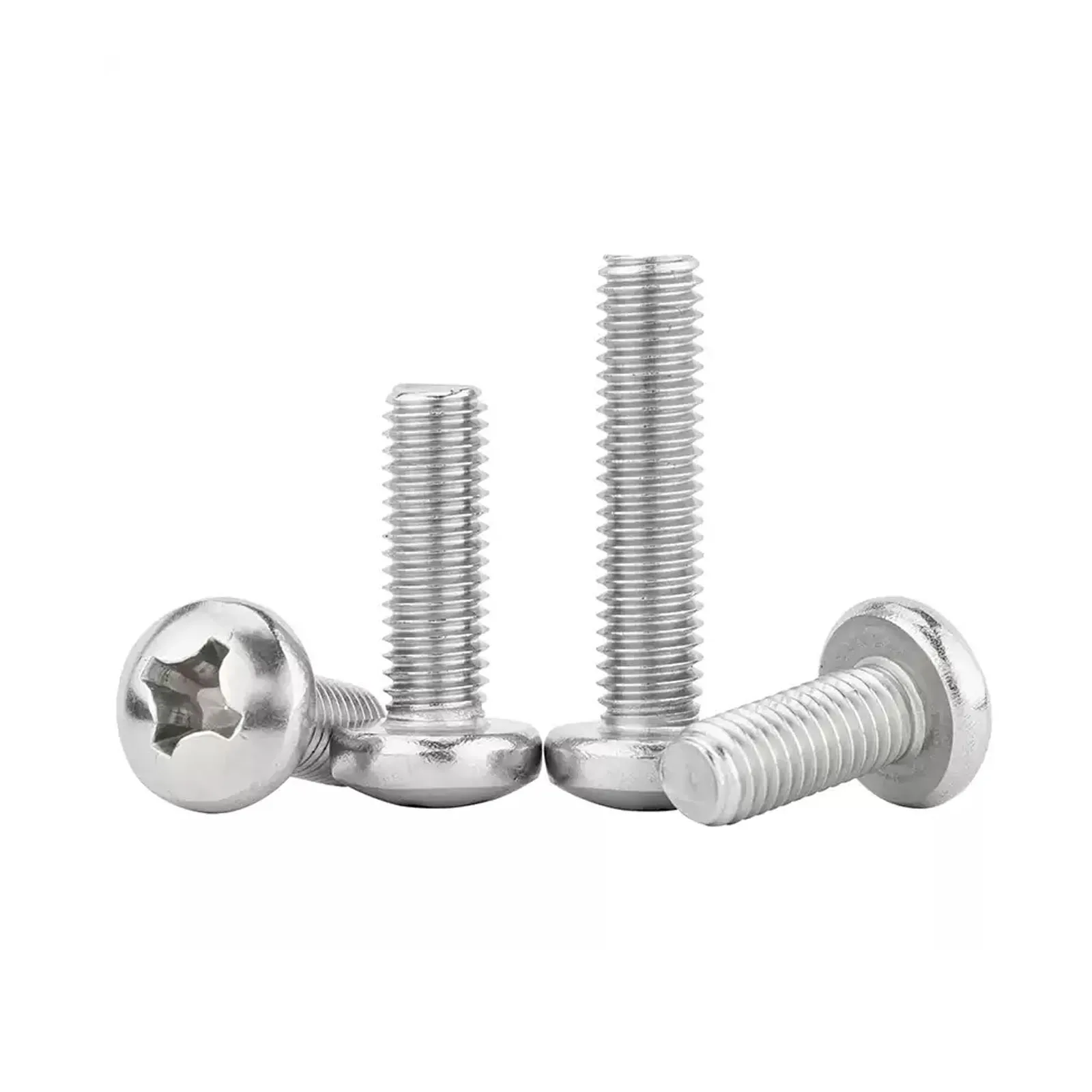 50pcs M0.8 M1 M1.2 M1.4 M1.6 M2 M2.5 M3 M4 Mini Micro Small GB818 304 Stainless Steel Cross Phillips Pan Head Screw Round Bolt