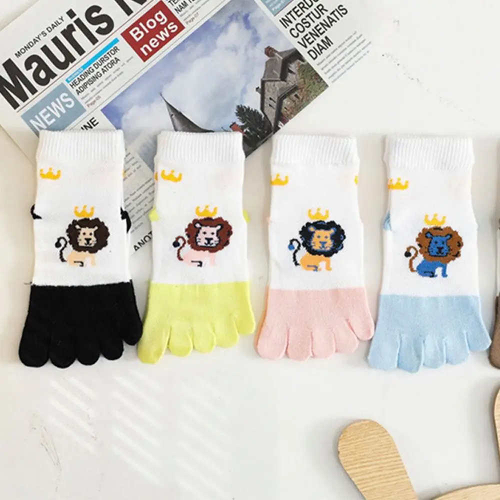 

Comfortable Soft Cute Spring Animal Autumn Korean Style Sports Cotton Socks Five Finger Socks Toe Socks Children Short Socks