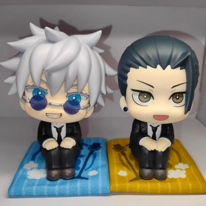 จูจุสึ ไคเซ็น ซาโตรุ โกโจและซุงุรุ เกโตะลุคอัพชุดสูทชุดแอ็คชั่นฟิกเกอร์ข้อต่อเดสก์ท็อปตกแต่งของขวัญ