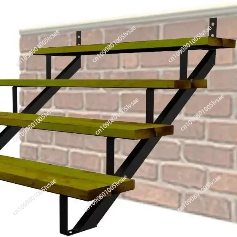 Steel Stair Stringer 4 Step-2 pcs, Pre-drilled Holes Steel Stair Riser for Deck Height 35in,Heavy Duty Outdoor Steps