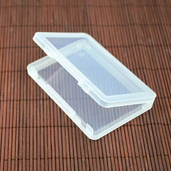 Boîte d'échantillon carrée en plastique transparent, petit coordinateur électronique, mallette de rangement, conteneur de perles de bijoux, support, 9.5x6.4x1cm