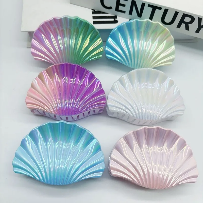 

New Gradient Shell Hair Claw Summer Ocean Girl's Claw Clip Beach Trendy Crab Hair Clips Hair Accessories for Women