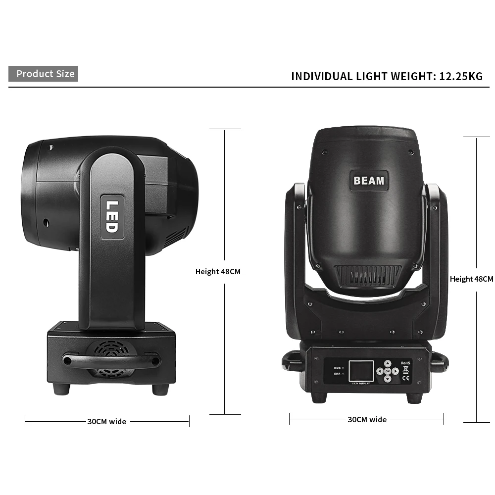 Lampu Sorot LED 300W, Lampu Sorot LED Bergerak Banyak Warna + Pola Efek Sinar dengan Bukaan untuk Panggung Disko Pesta Pernikahan DJ