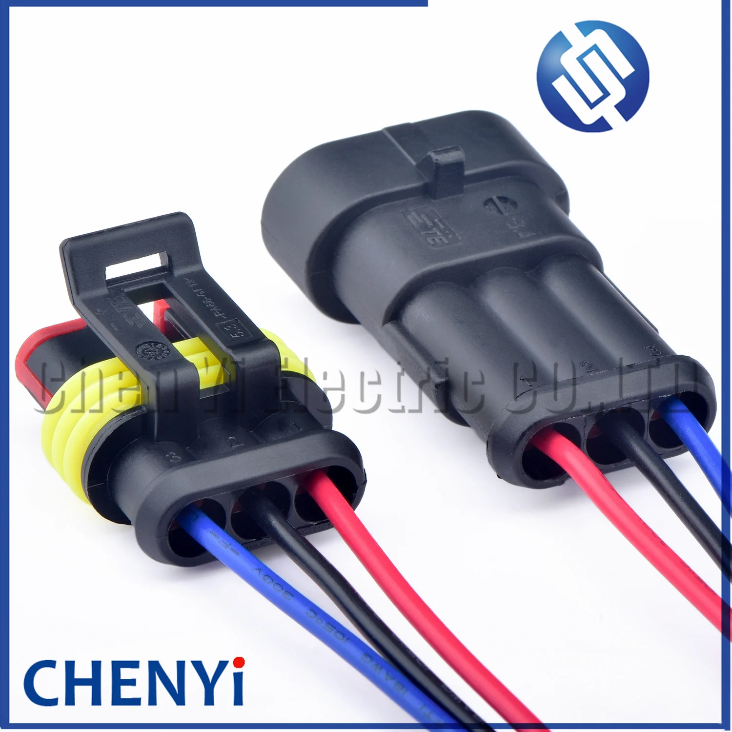 3 Pin male or female Automotive waterproof connector turbo speed sensor Wire harness plug 282087-1 282105-1