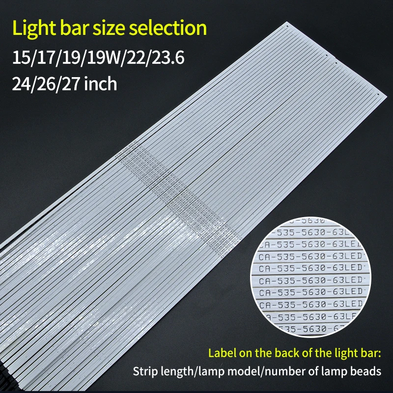 10PCS 320-540mm Led Backlight Strip Update Your 15-24inch CCFL Lcd Screen Panel Monitor Adjustable Brightness Backlight Strip