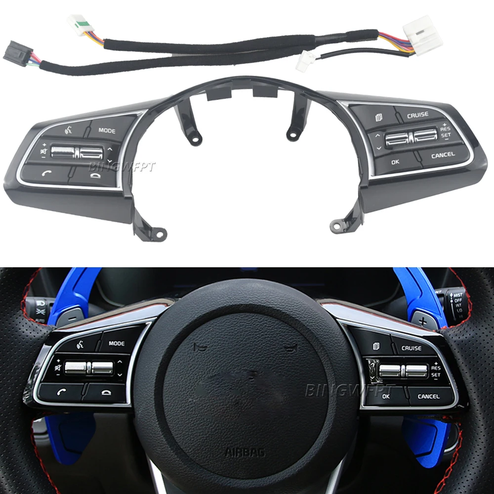 New Steering Wheel Switch For Kia K3 Cerato 2019-2021 With Audio Volume Music Control Cruise Bluetooth Telephone Sound Switch