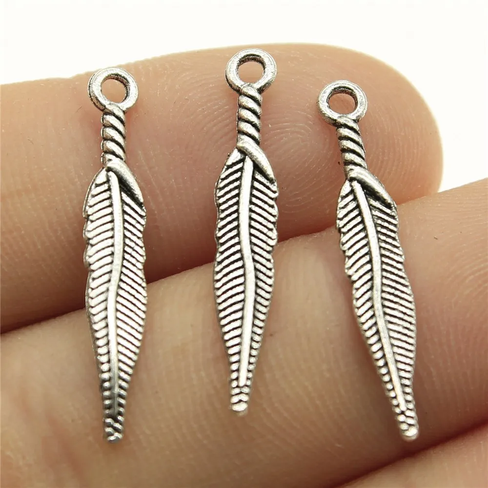 40pcs Antique Bronze Silver Color Pendants, DIY