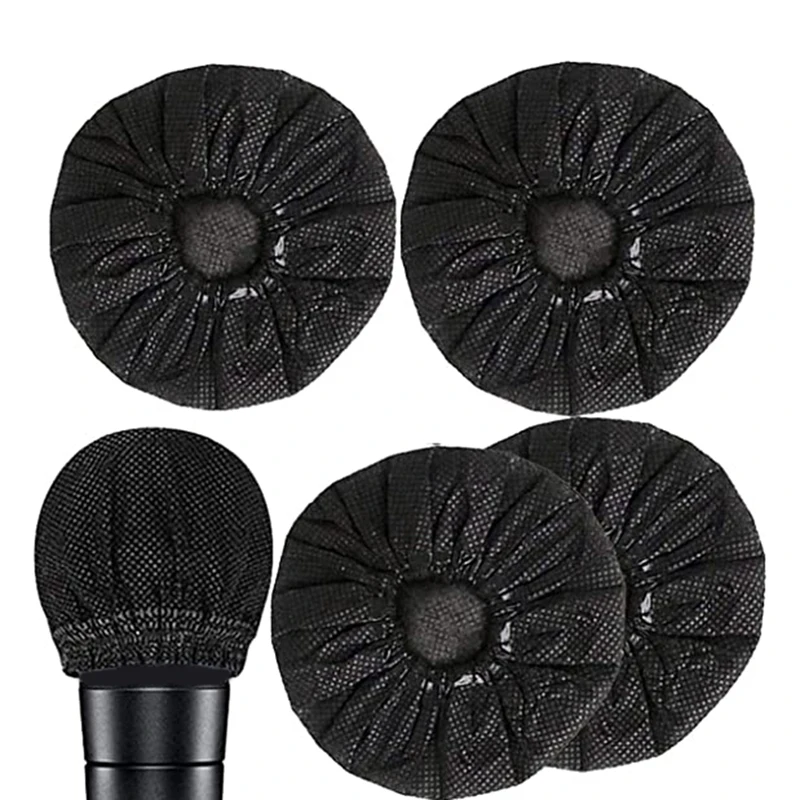 Tampa protetora descartável do microfone, Capa portátil para karaoke, 200 pcs