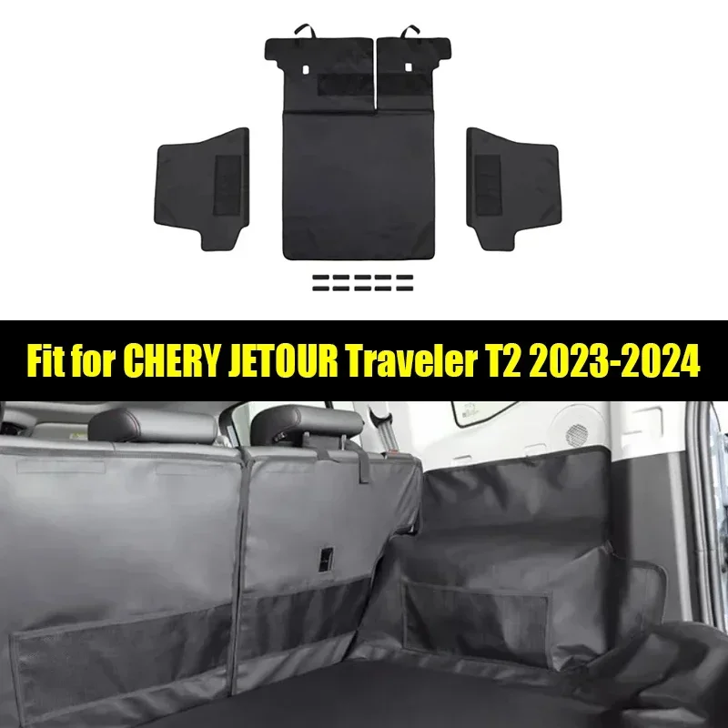 

New! Car Trunk Mat Suitable for CHERY Jetour Traveller T2 2023 2024 Fully Enclosed Trunk Mat Pet Car Mat Car Interior Accessorie