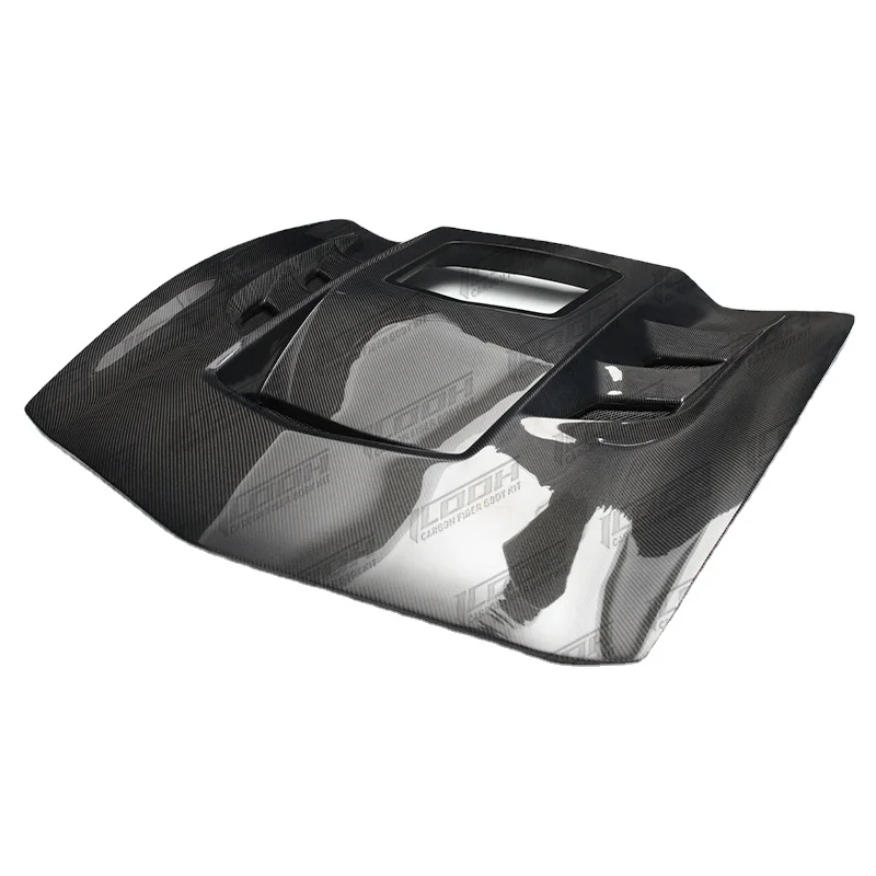 Clear Style Carbon Fiber Fibre Body Kit Front Engine Hood Bonnet For Chevrolet Chevy Corvette C7