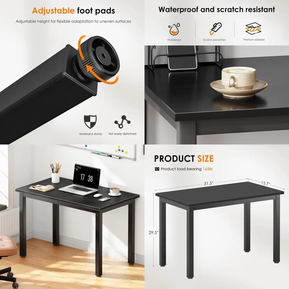 

Компактный стол для ноутбука 31,5 для небольших помещений: учебный стол черного цвета для студентов