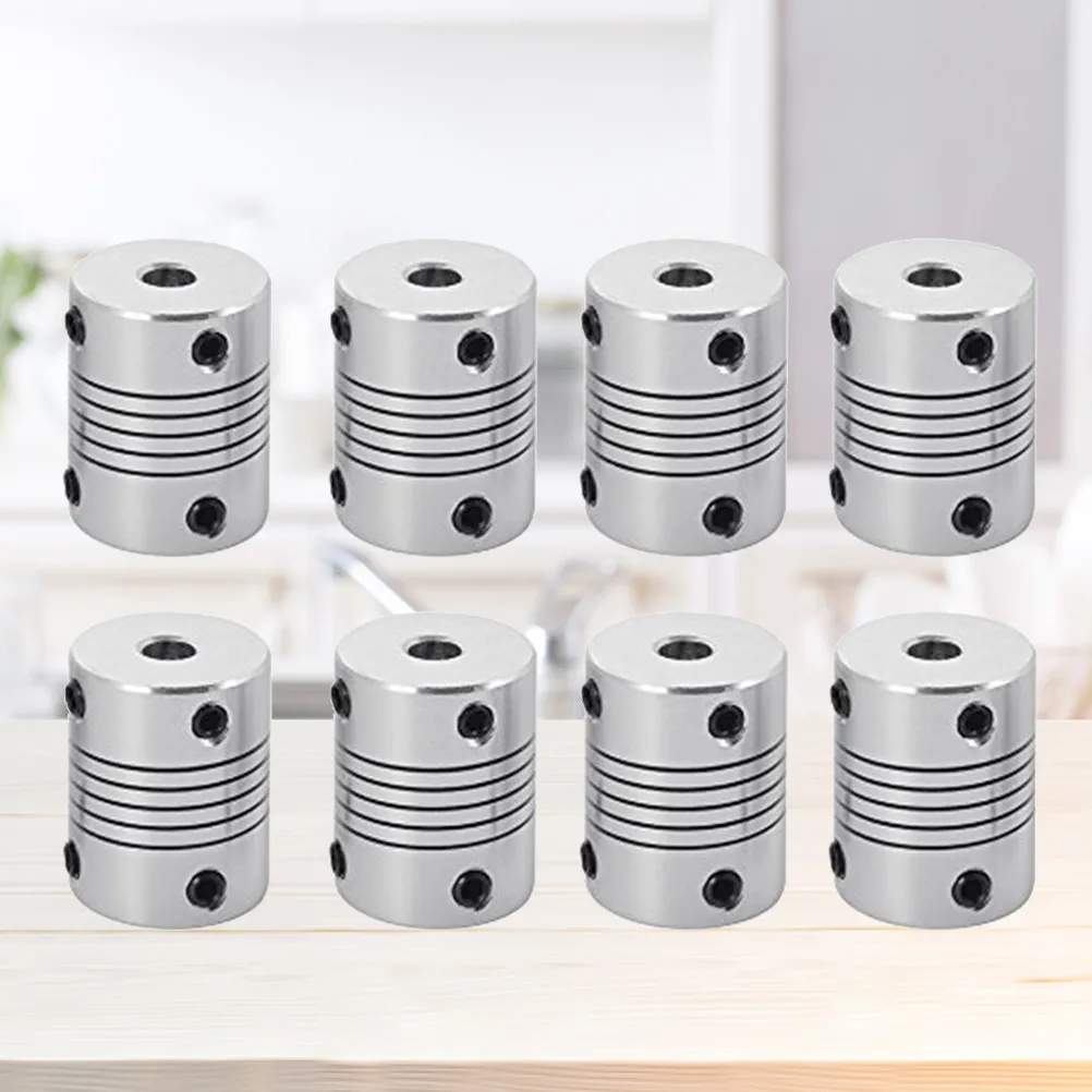 8Pcs Aluminum Alloy Encoder Shaft Coupling for Stepping Motor DIY Step Motor Lightweight Vibration Absorbing Zero Backlash