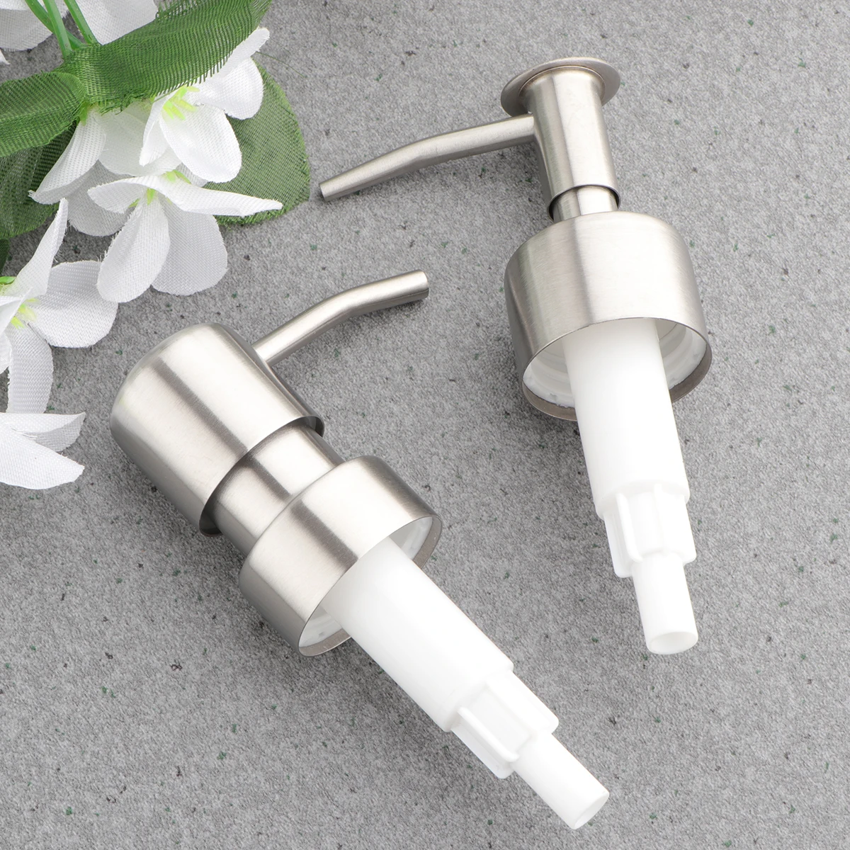 

2 Pcs Stainless Bottle Spray Head Lotion Soap Dispenser Liquid Dispensers Pump Replacement