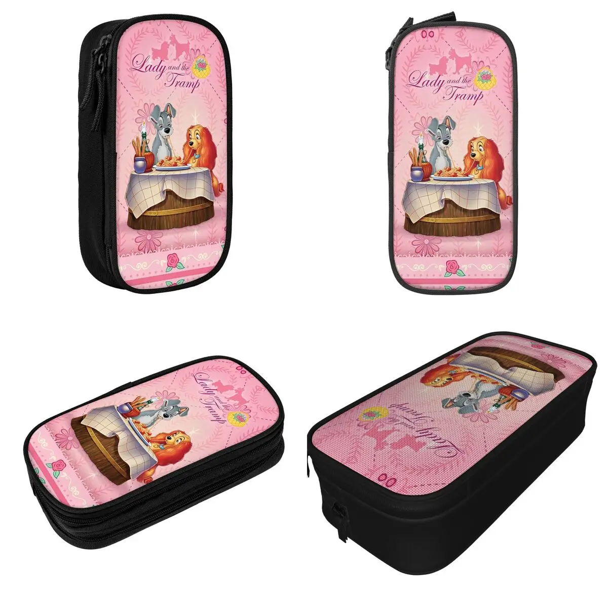 Lady And The Tramp Pencil Case New Cocker Spaniel Stray Dog Pen Box Pencil Bags Student Big Capacity School Cosmetic Pencilcases