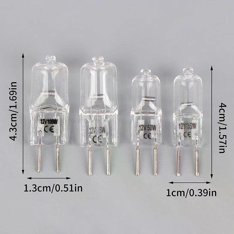 1PCS G6.35 12V 20W 35W 50W 70W 100W Bulb Machine Work Lamp Bulb G6.35 Aroma Lamp G6.35 Microscope Optical Instrument Bulb