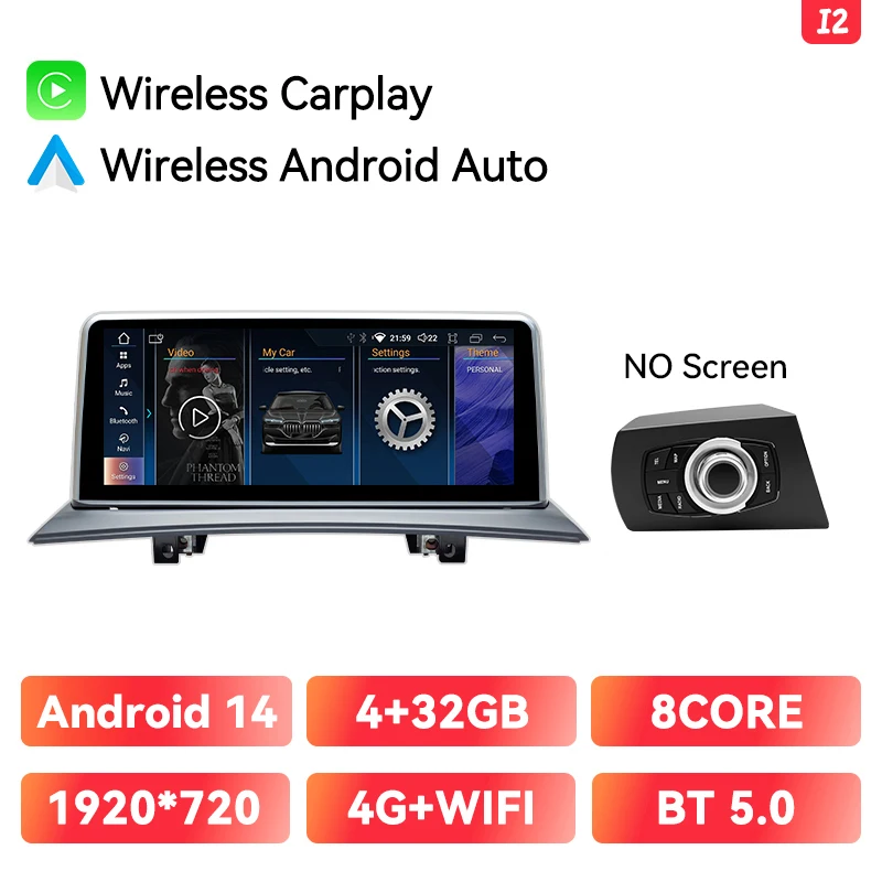 Draadloze CarPlay Android Auto Autoradio Voor BMW X3 E83 2005-2008 Autoradio Navigatie Multimedia GPS 4G WIFI 8Core 128G Stereo