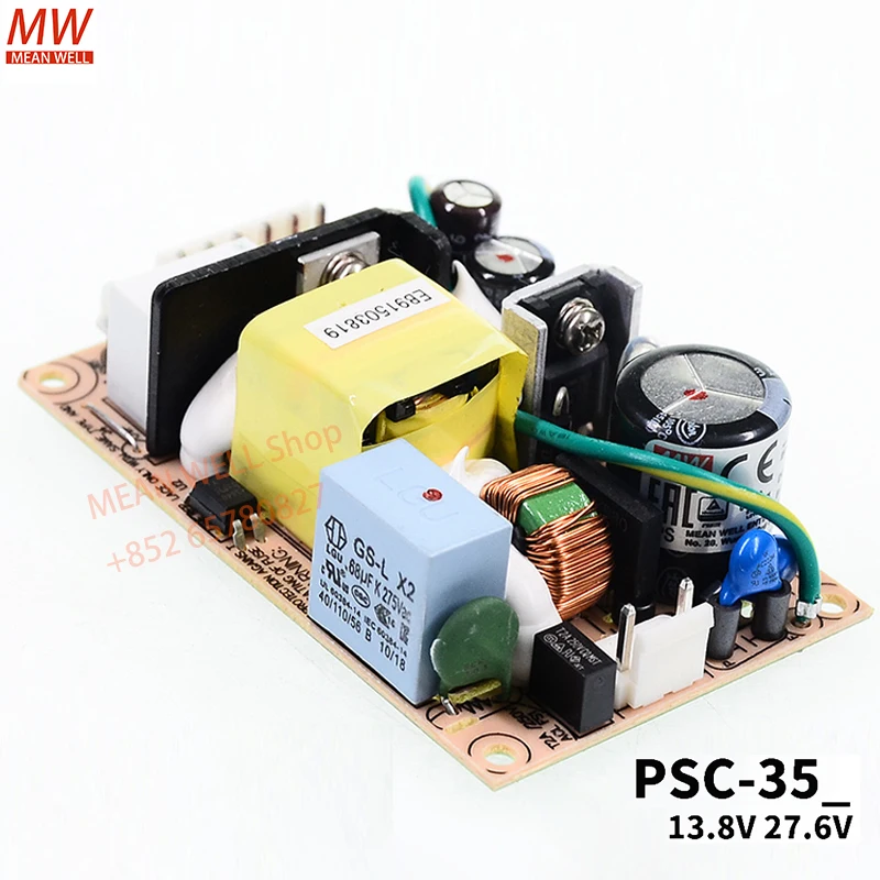 

Оригинальный источник питания MEAN WELL 35 Вт с одним выходом и зарядным устройством (функция ИБП) PSC-35A PSC-35B