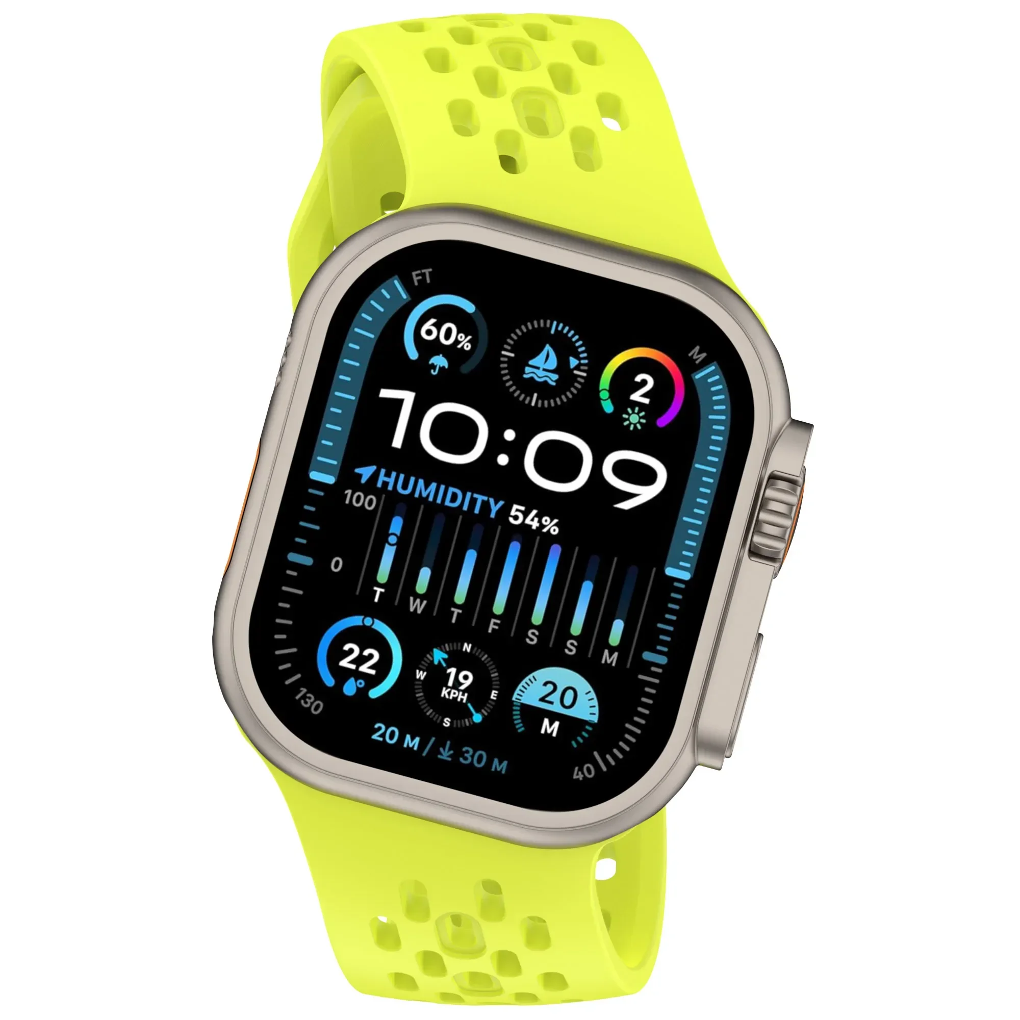 Schräges Design Silikonarmband für Apple Watch Band 41mm 46mm 45mm 44mm 42mm Atmungsaktives Sport-Armband IWatch 11 10 9 8 7 Ultra – Detail 8