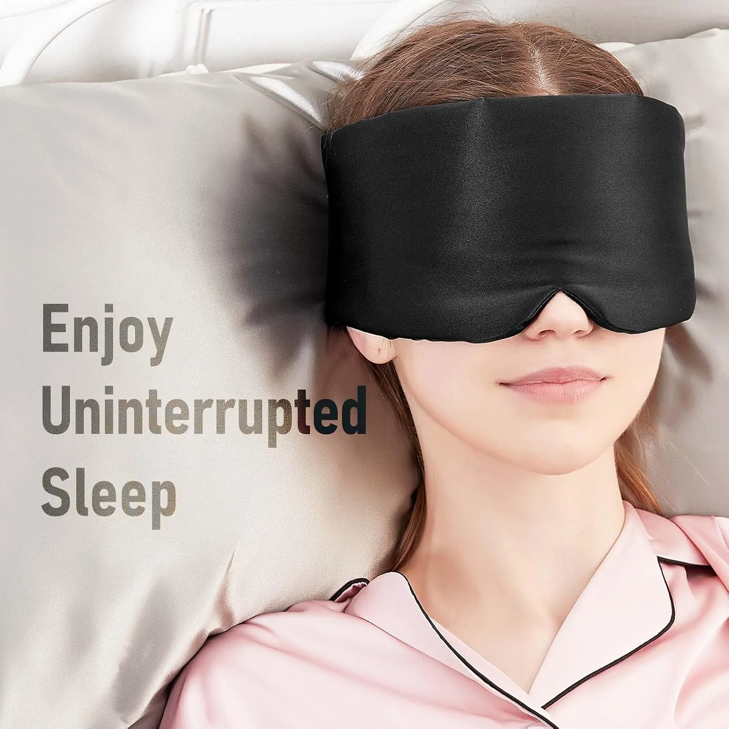 Silk Soft Sleep Eye Mask Lightweight Full Shading Cover With Adjustable  Comfort Blindfold For Deep Sleepers Rest