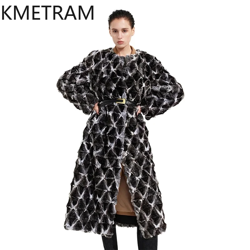 

100% Natural Chinchilla Fur Jacket Woman Luxury Long Real Fur Coat High Quality Winter Coats Women Clothing 2025 шуба женская