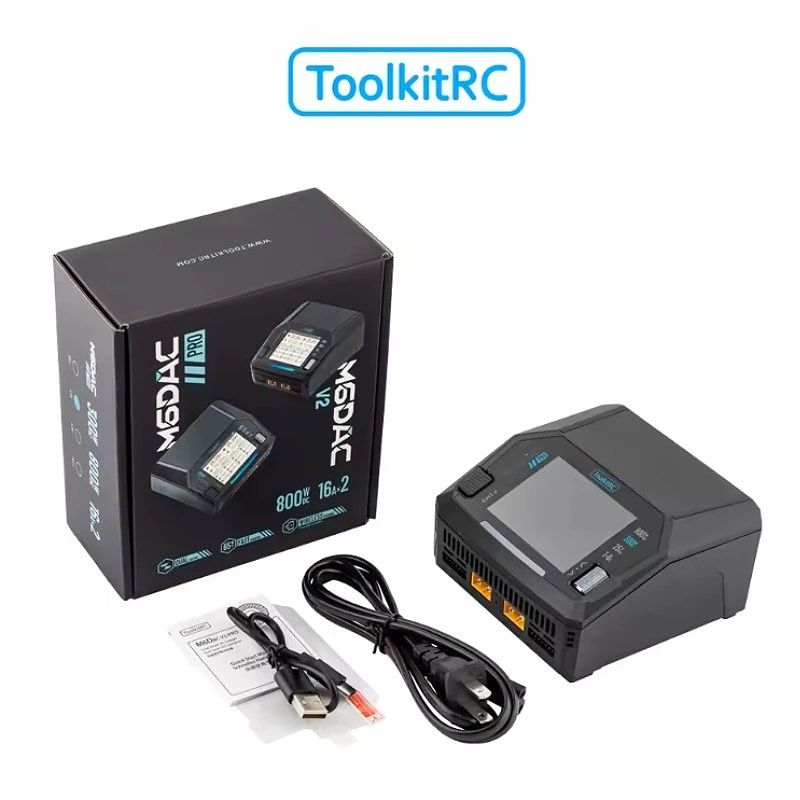ToolkitRC M6DAC V2 / M6DAC Pro Dual Channel Smart Lipo Bateria Carregador Descarregador AC 200W / 300W DC 800WX2 28A 1-6S