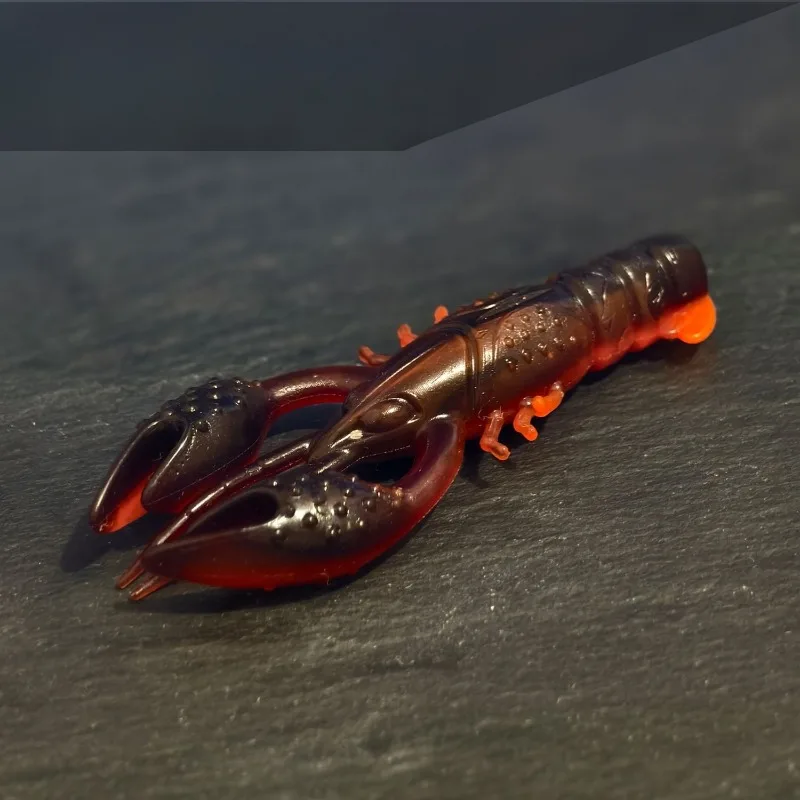 6 Stück schwimmende künstliche Krebs-Softköder (Wackel-Garnelen) 6,5 cm, Garnelen-Imitat-Köder zum Back-Trolling auf Mandarinfische – Detail 6
