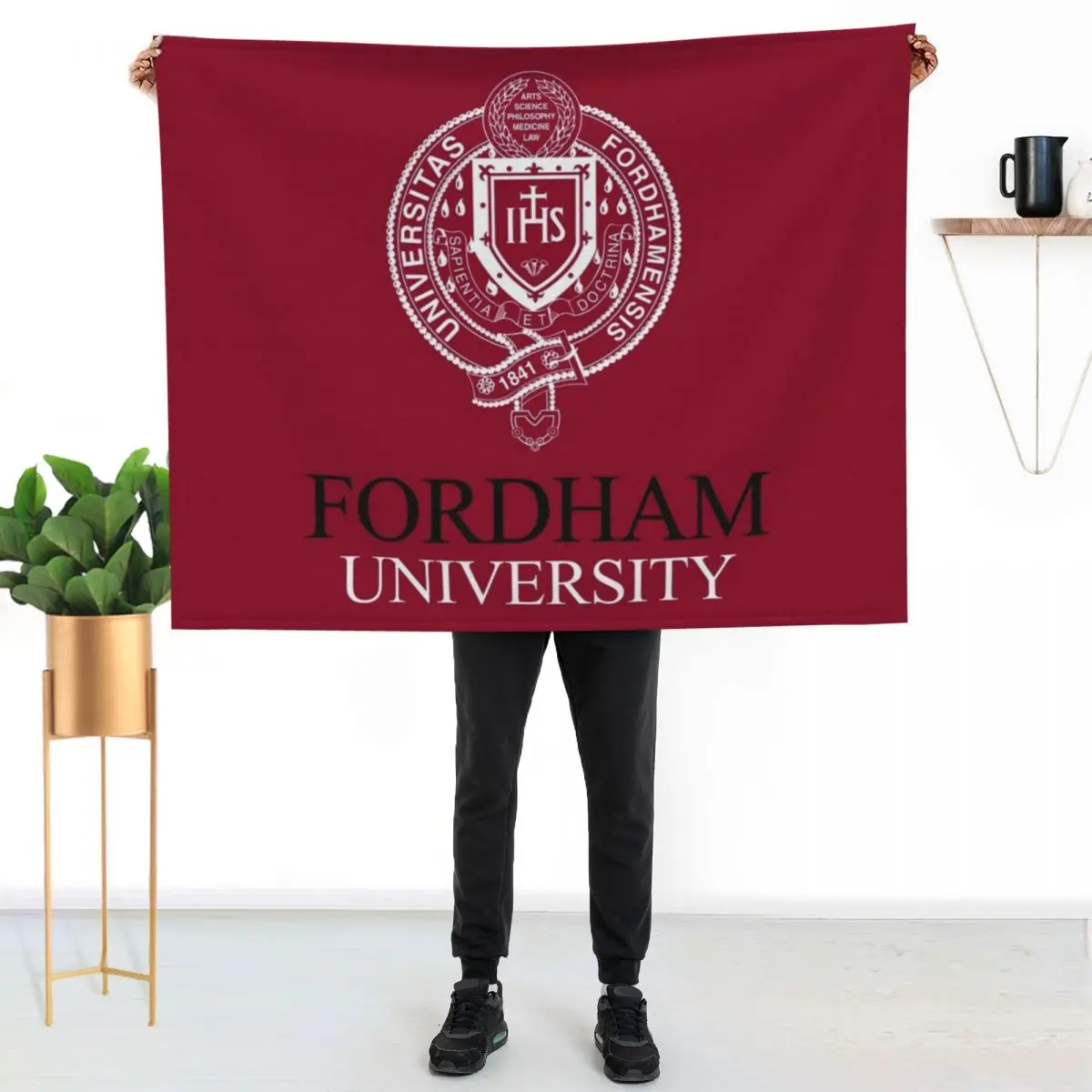 Fordham University Throw Blanket Cute funny gift Luxury manga bed plaid Moving Blankets