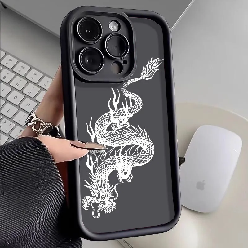 Dragon Case for Realme C55 C53 C35 C30 C21Y C25Y C21 C11 C2011 C12 C15 C25 C20 5 5s 6i 5i 7i 8i 8 5G Cute Soft Silicone Cover