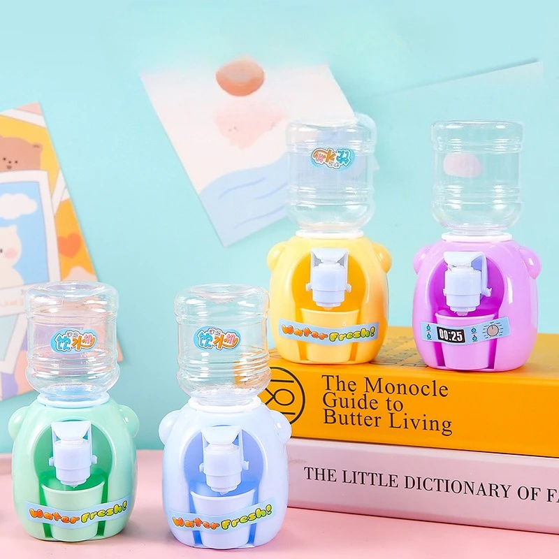귀여운 랜덤 색상의 미니 어린이 물 디스펜서 장난감, 물, 주스, 우유를 마시는 분수대 시뮬레이션 주방 장난감