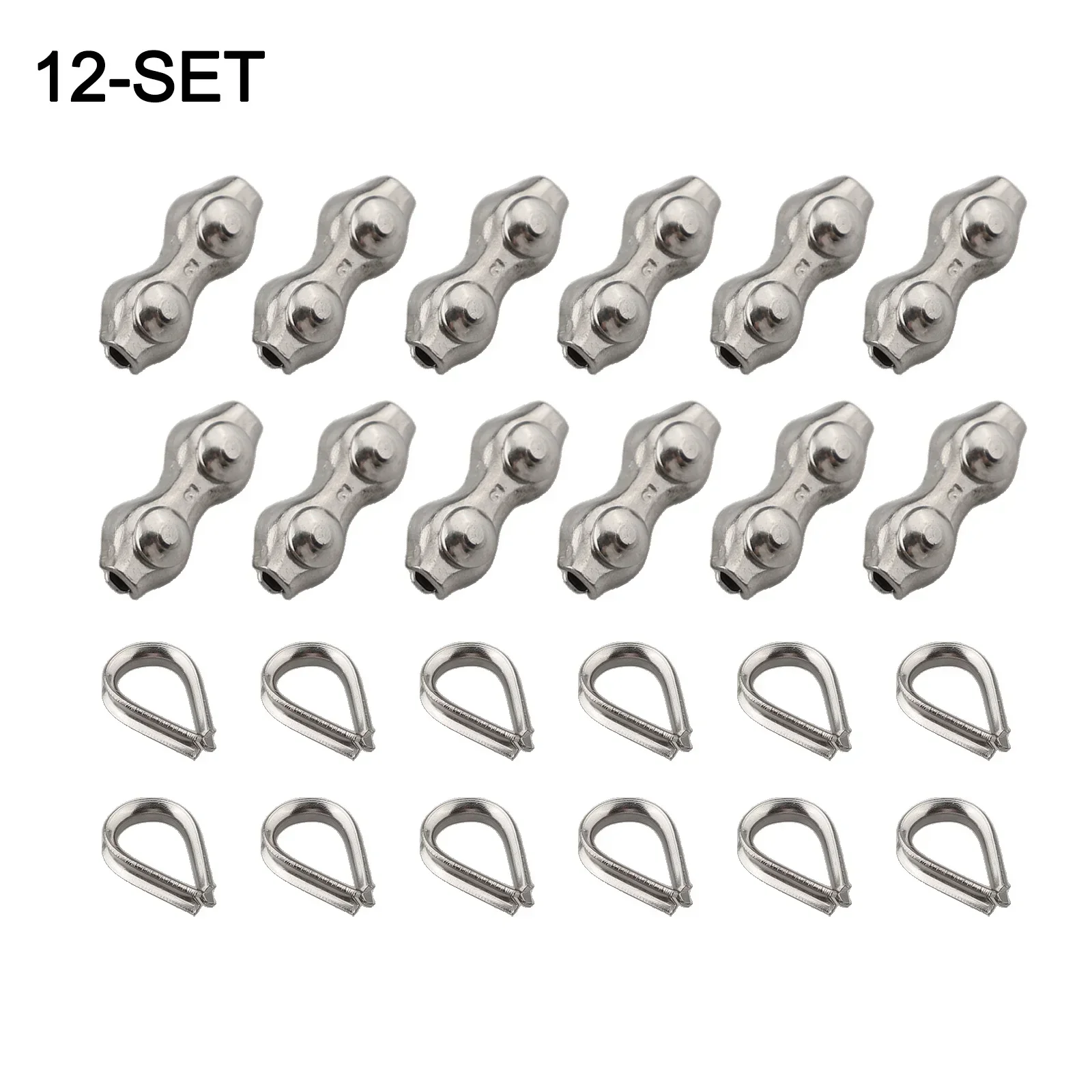 

Cable Securement Solution Complete Package Featuring Twelve Sturdy Duplex Clamps Alongside Reliable Eye Accessories
