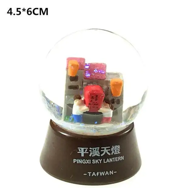 Taiwan tourism souvenir snowflake crystal ball ornament