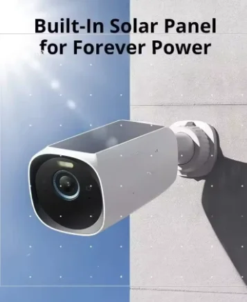 

【HOT】Outdoor Wireless 4K camer Solar Panel Forever Power Face Recognition AI eufy security S330 eufyCam 3 Security camer