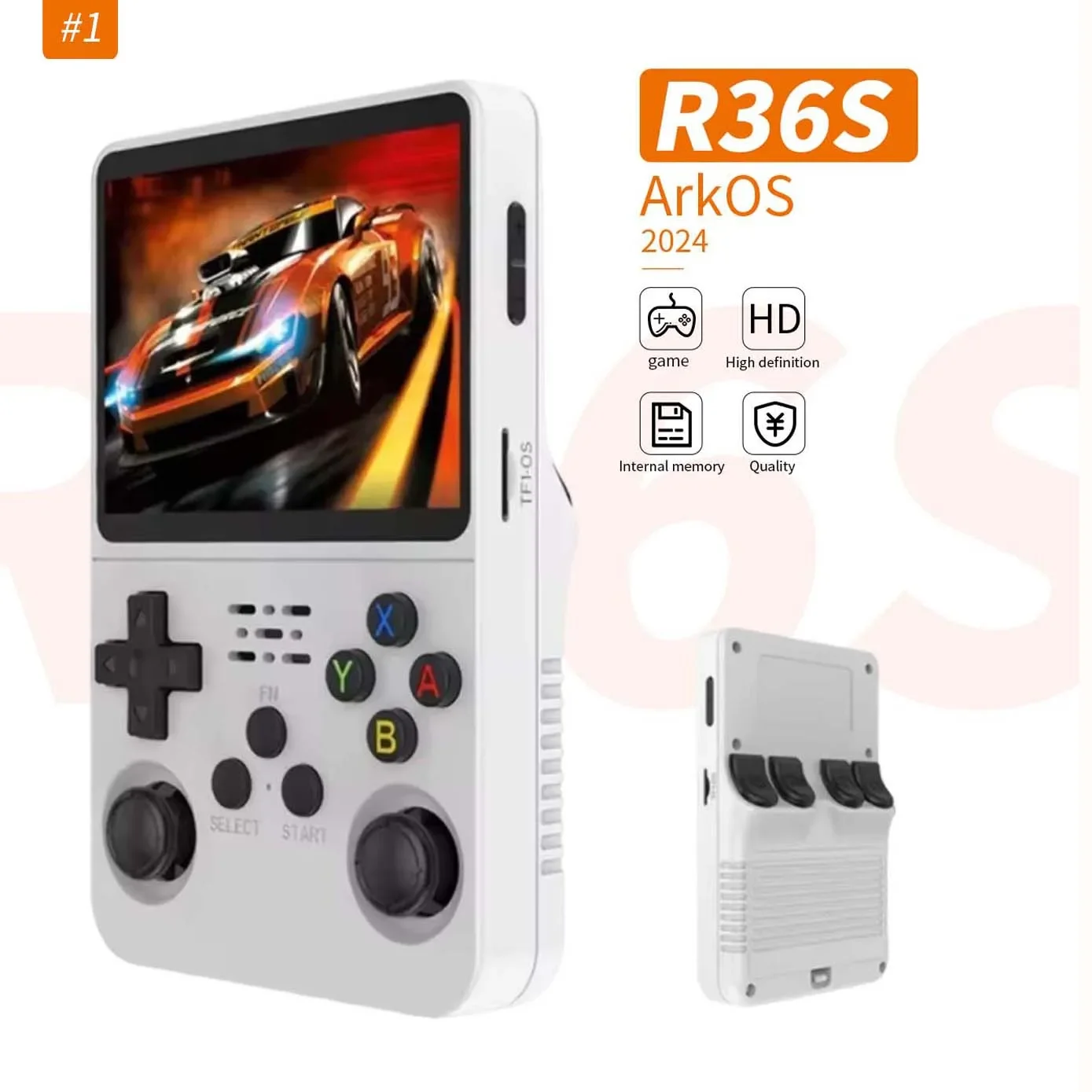 R36S Handheld Retro Game Console 3.5 inch Preinstalled Emulator System Portable Gaming Entertainment Device Children's Gifts