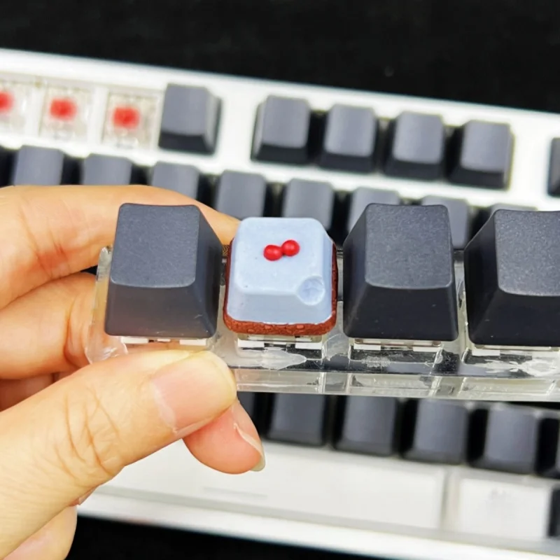 2024 New Food Toy Keycaps Cross Axis Mechanical Keyboard Personalized Handmade Resin Customization Collection Game Keycaps